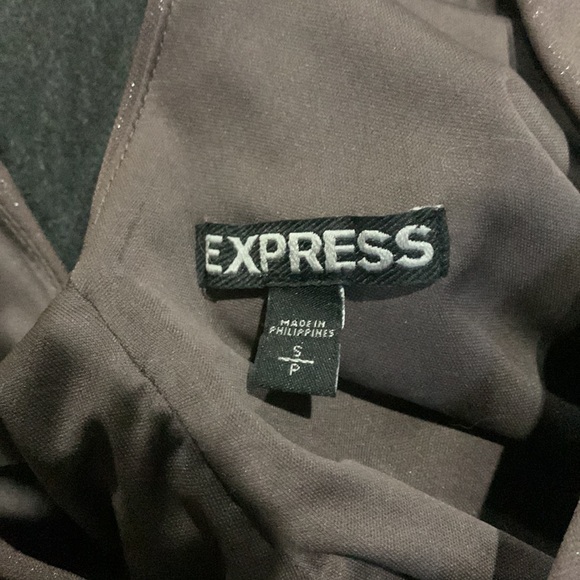 EXPRESS Dress Brown Shimmer Fitted A-line Mini Dress - Picture 5 of 5